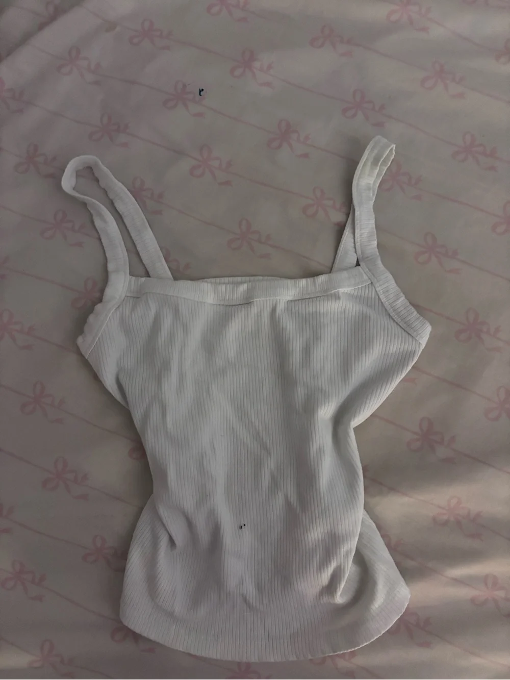 Garage White Ribbed Tank Top - Picture 1 of 2